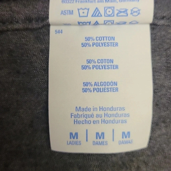 🛍Port & Company Batman Dark Grey Logo Round Neck Short Sleeve Womens Medium - Picture 3 of 7